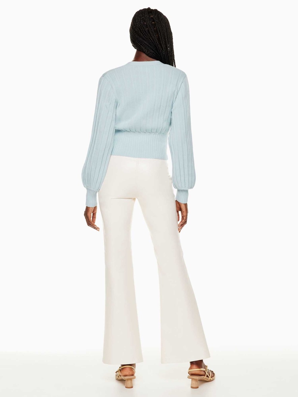 Aritzia Wilfred Plunge Front Cardigan light heatwave blue - Picture 4 of 8